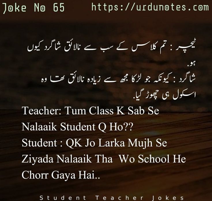 Jokes Between Teacher and Student in Urdu 5