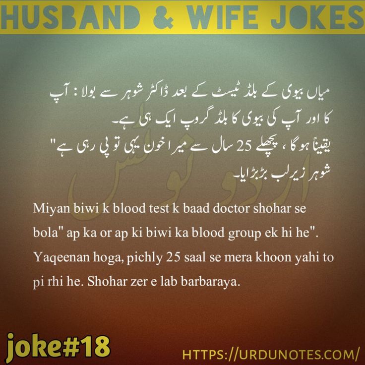 میاں بیوی کے مزاحیہ لطیفے 3