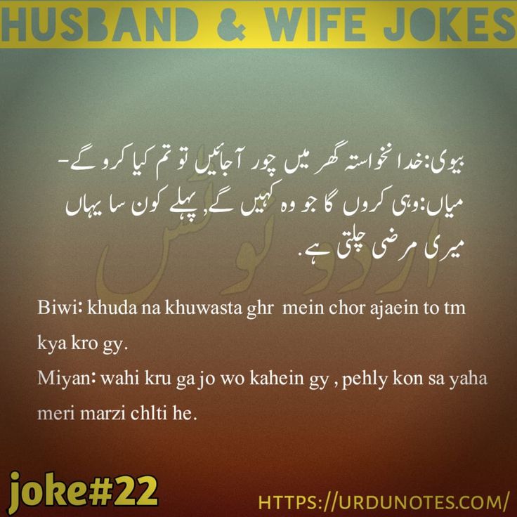 میاں بیوی کے مزاحیہ لطیفے 5