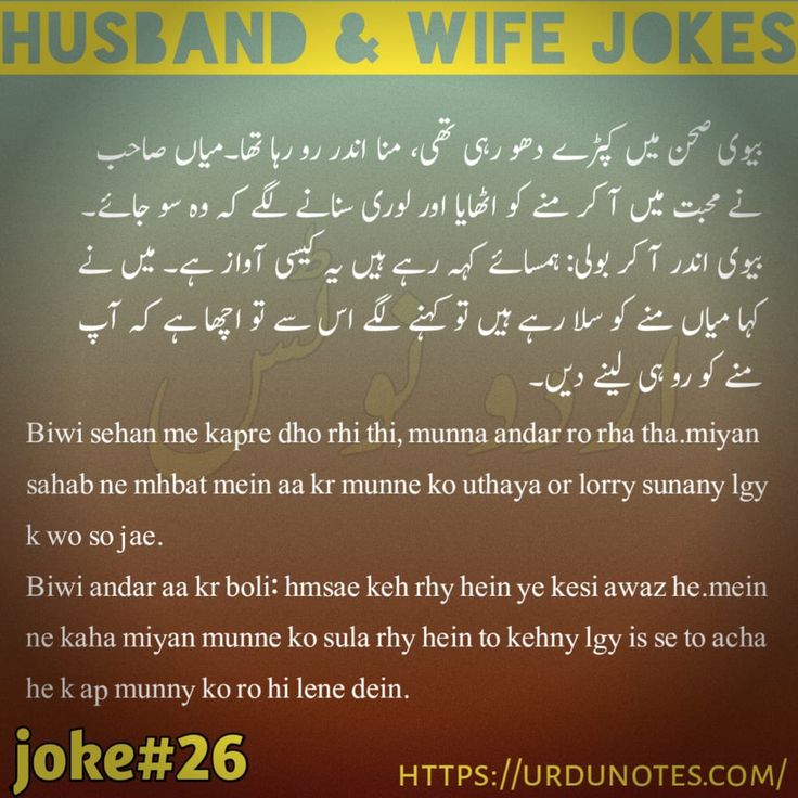 میاں بیوی کے مزاحیہ لطیفے 9