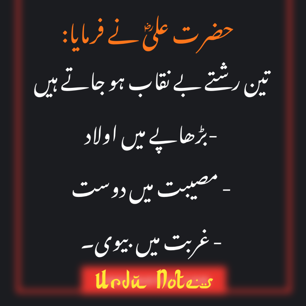 حضرت علیؓ نے فرمایا | Amazing Quotes of Hazrat Ali In Urdu Text 5