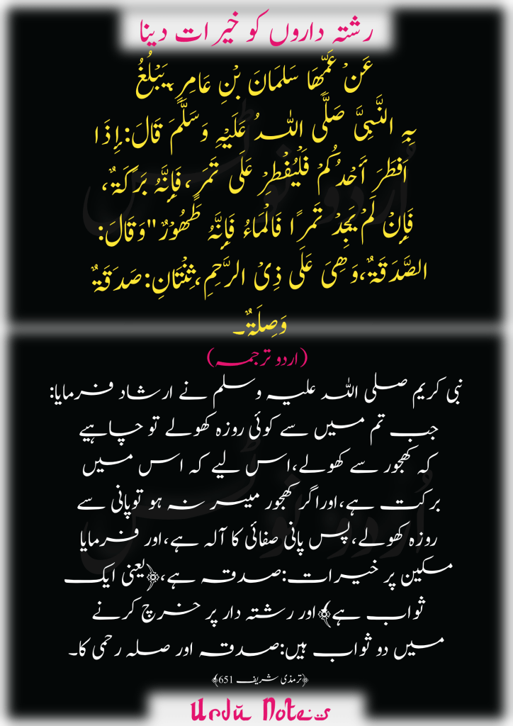 صدقہ و خیرات کے متعلق پانچ احادیث 1